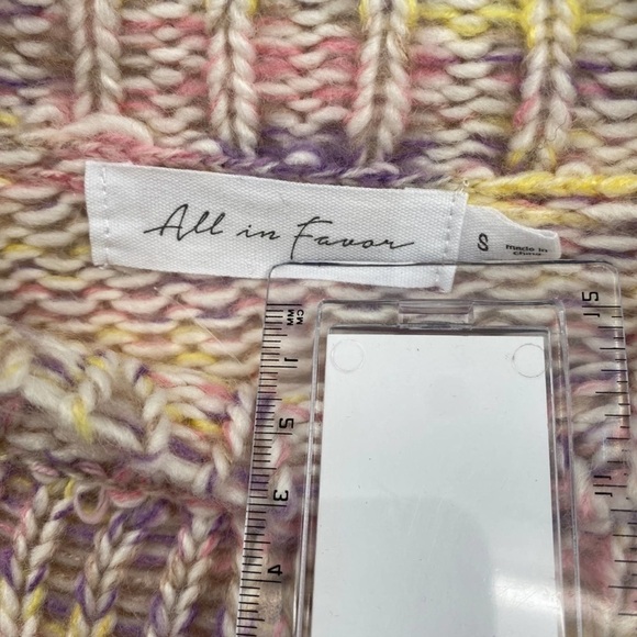 NWT ALL IN FAVOR Small Puff Sleeve Marled
Pastel Knit Sweater - Picture 8 of 11